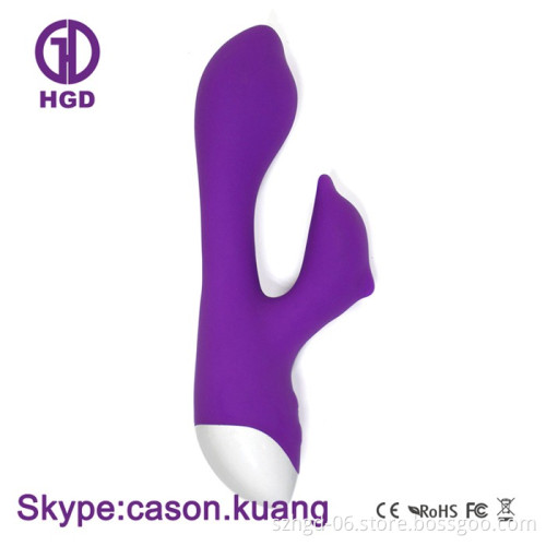 Multi-speed rechargeable female silicone g-spot vibrator adult sex toys